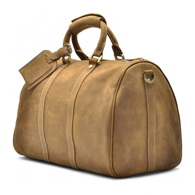 TAN WEEKEND BAG LAKEN. - 3