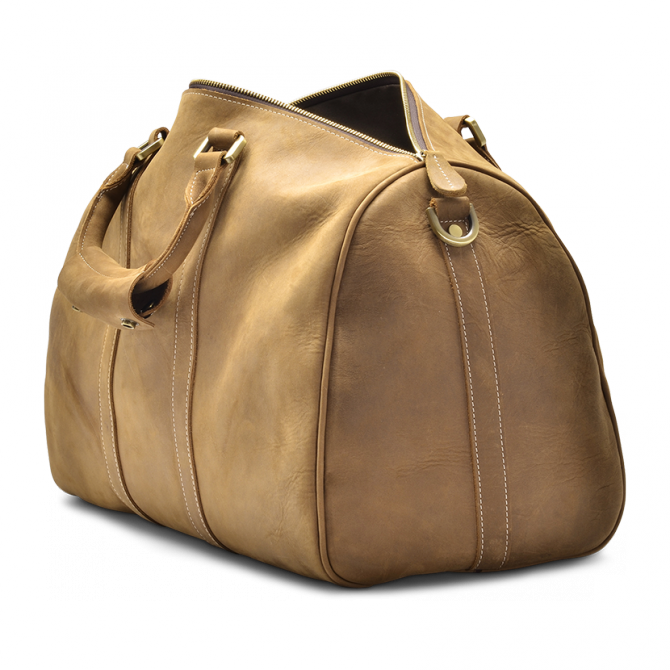 TAN WEEKEND BAG LAKEN. - 4