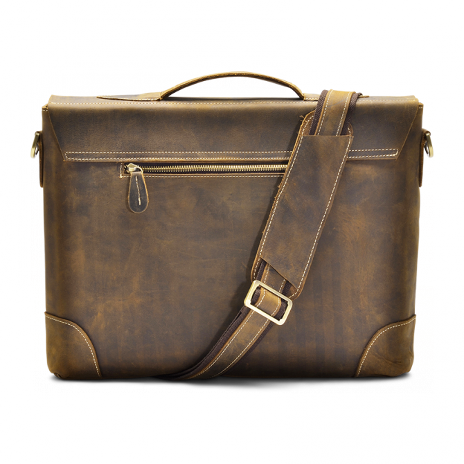 WALNUT MESSENGER BAG BJORN. - 4