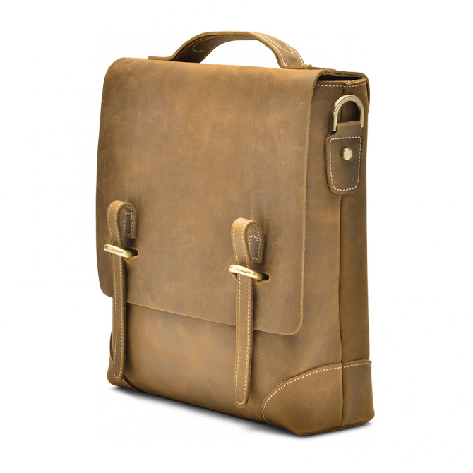 TAN SLIM MESSENGER BAG GRAYSEN. - 2