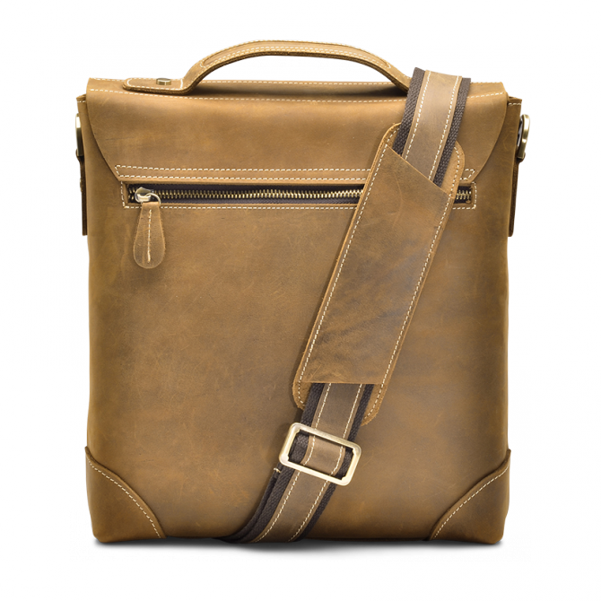 TAN SLIM MESSENGER BAG GRAYSEN. - 3